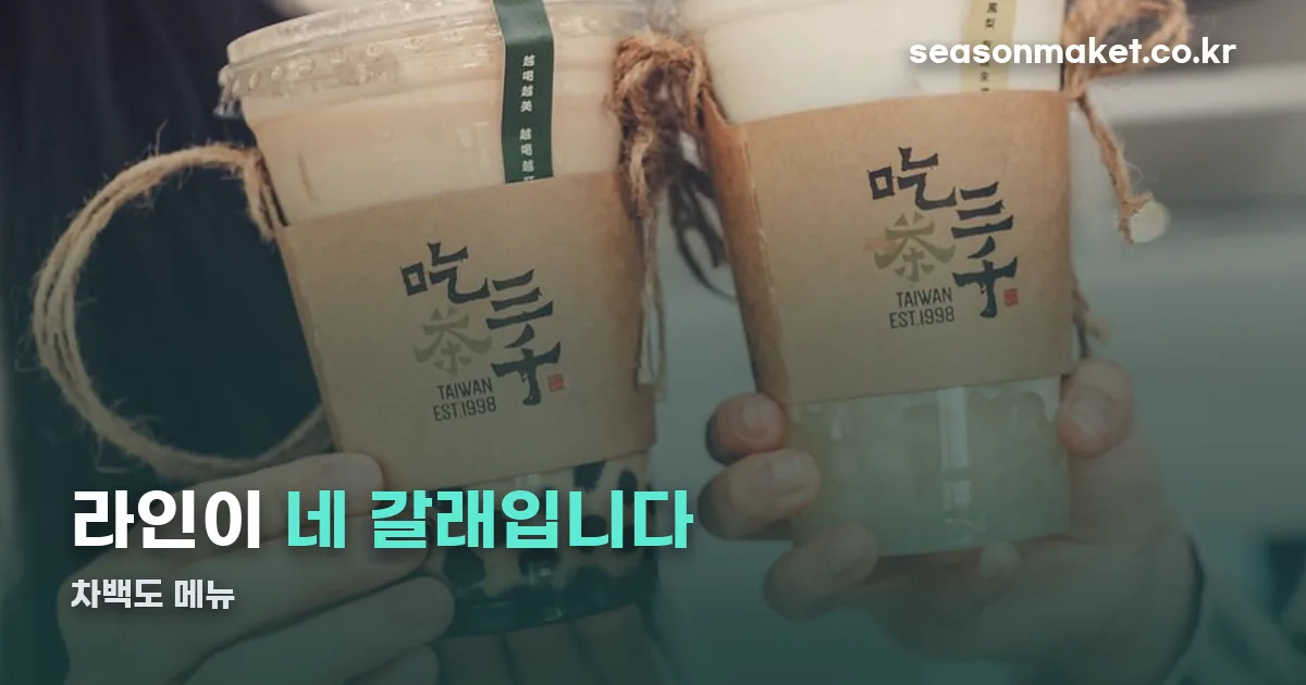 차백도 메뉴 정리 썸네일