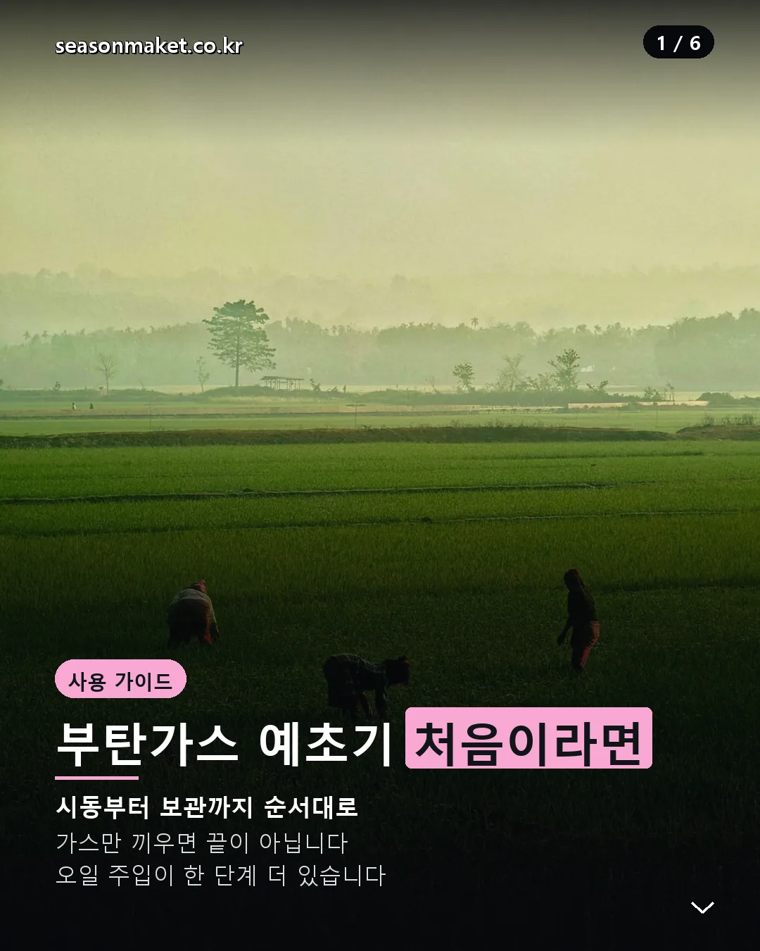 부탄가스 예초기 사용법 순서 카드뉴스