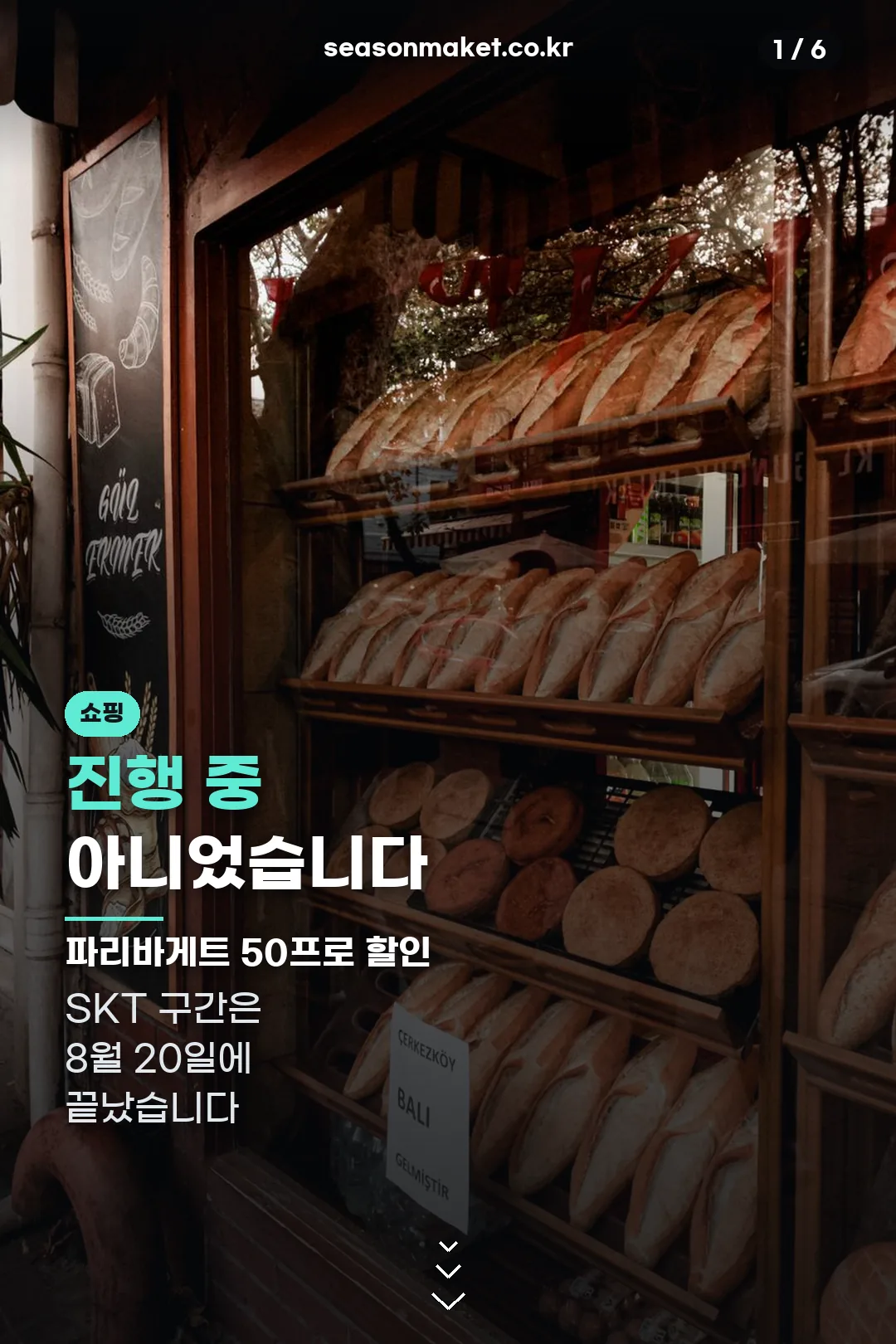 파리바게트 50프로 할인 표지