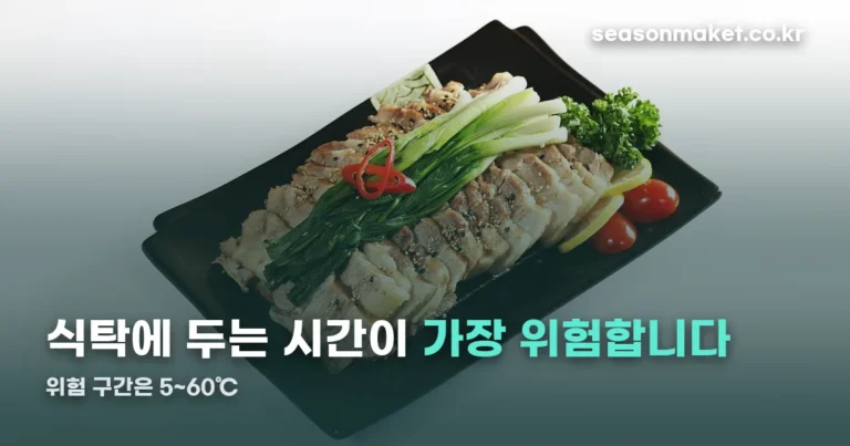 보쌈 수육 보관 — 식탁에 두는 시간이 가장 위험합니다