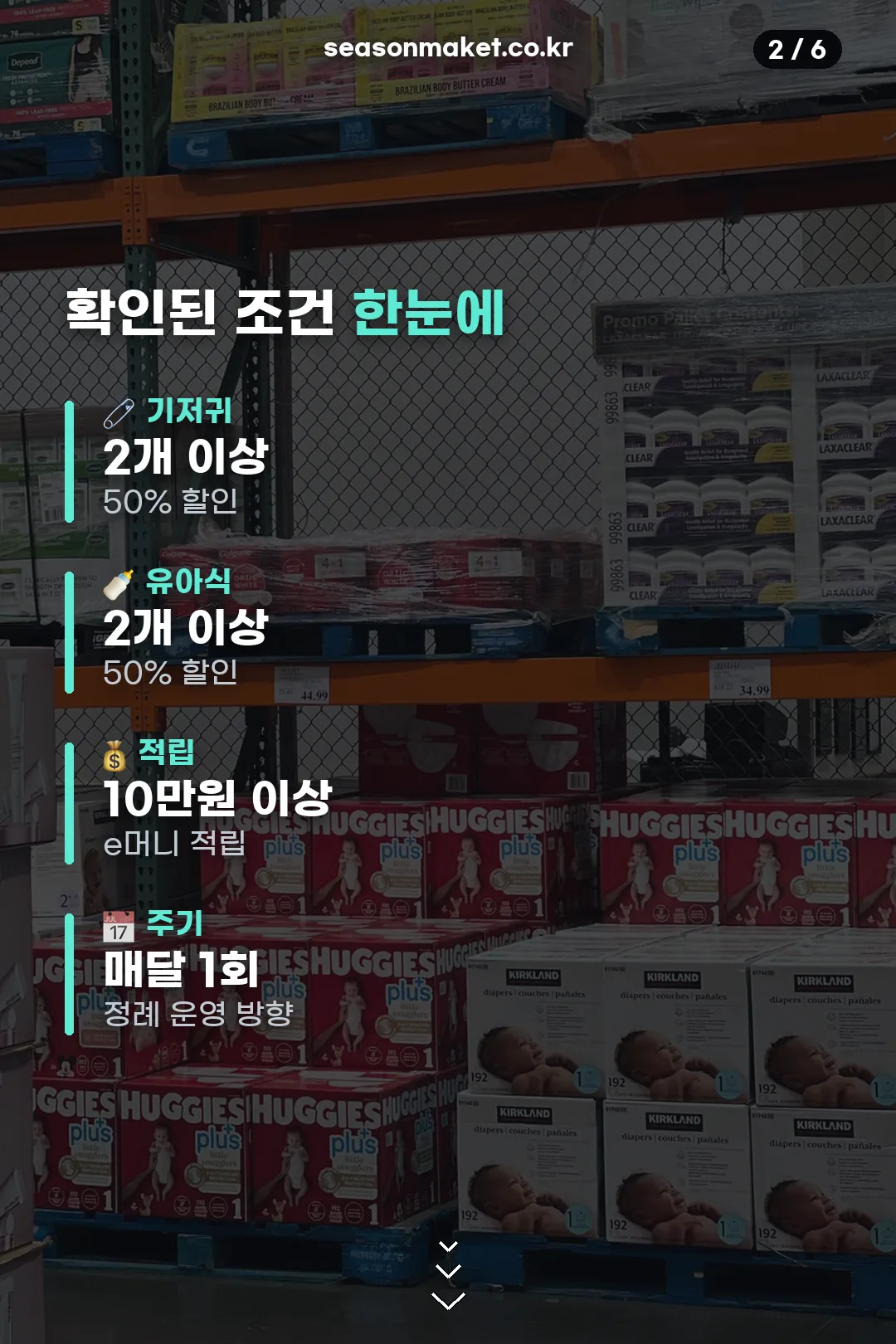 확인된 할인 조건