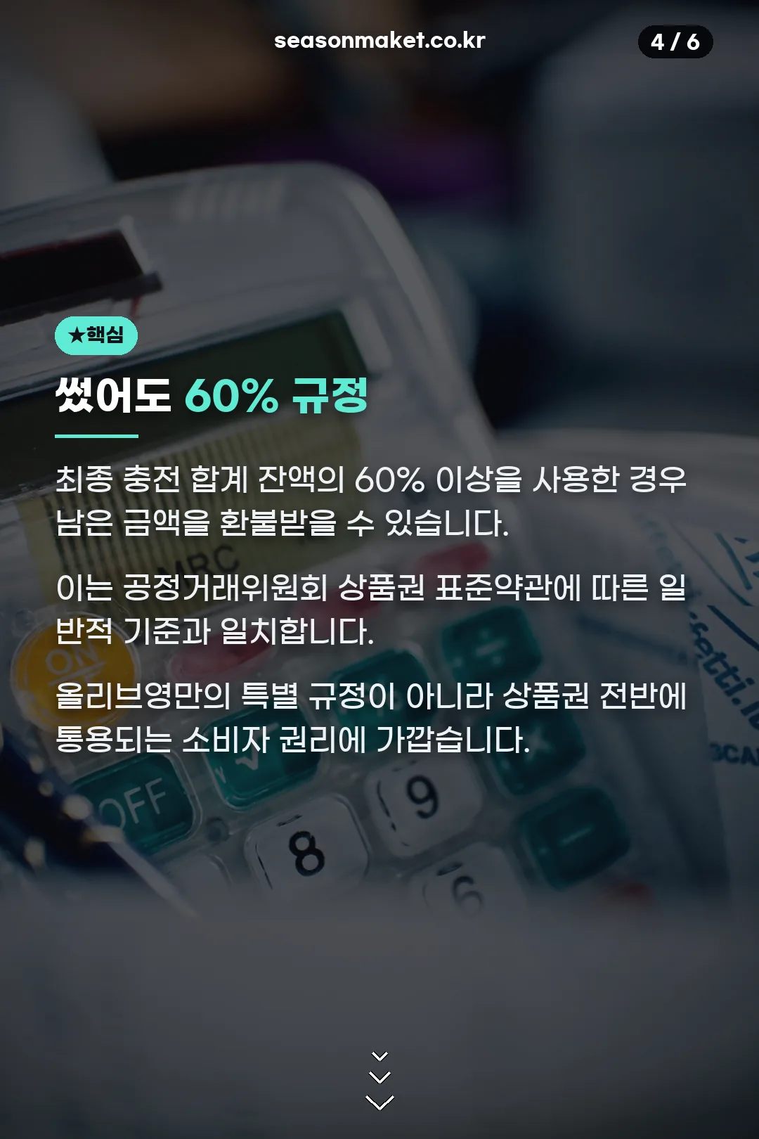 60% 사용 규정