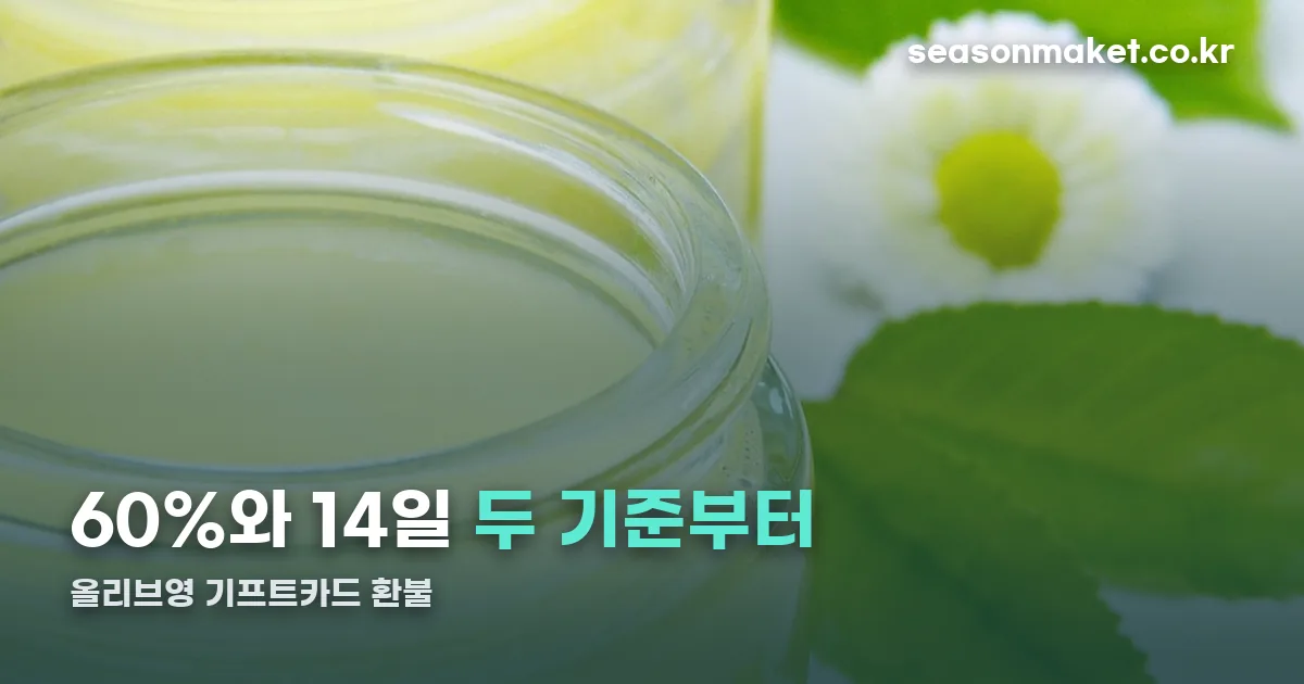 올리브영 기프트카드 환불 정리 썸네일