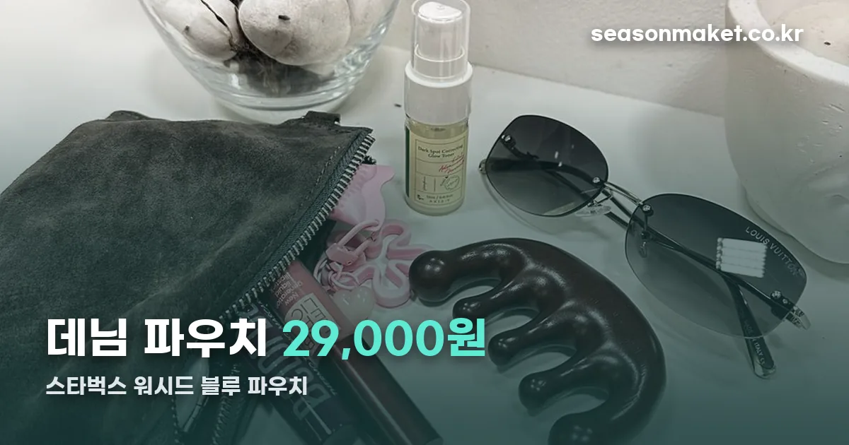 스타벅스 워시드 블루 파우치 정리 썸네일